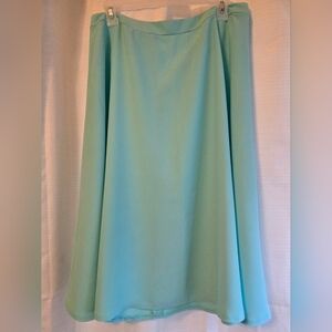 Cato Aqua Teal Blue Green Maxi Skirt, Knee Length, Size 14 Large
